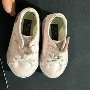 Polo Ralph Lauren Toddler  Size 5 Solid Pink Casual Shoes VGUC Pony Side
